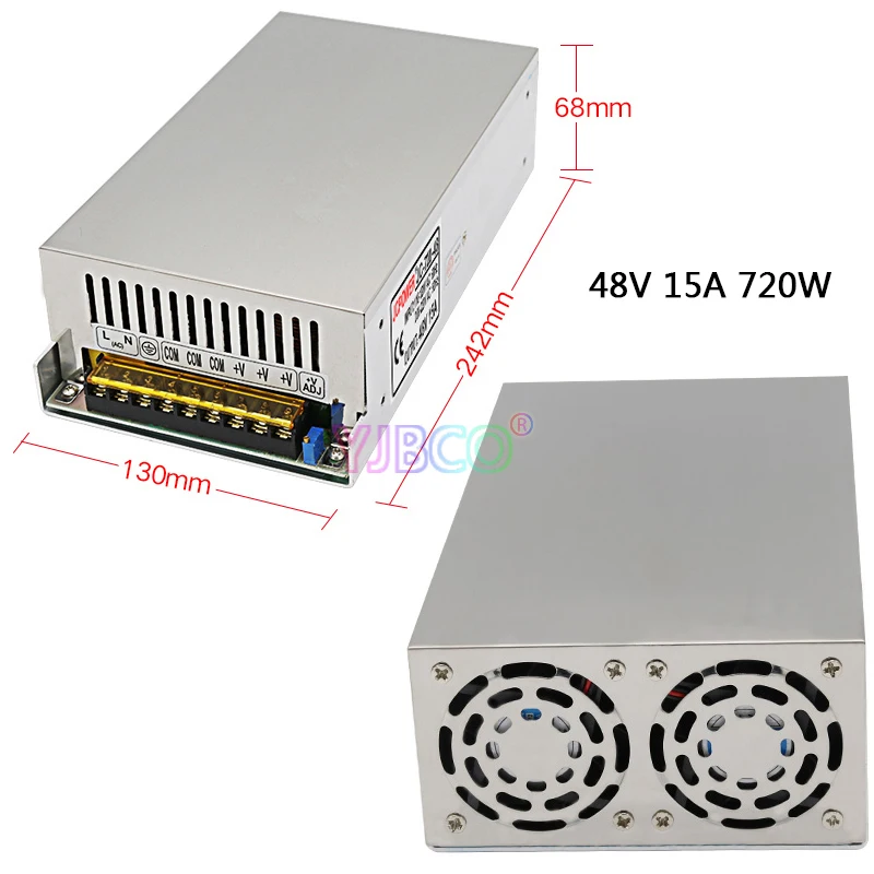 Регулируемый импульсный источник питания DC48V 3A/5A/7 5/10A/12.5A/15A Swich Driver Transformer D48v для