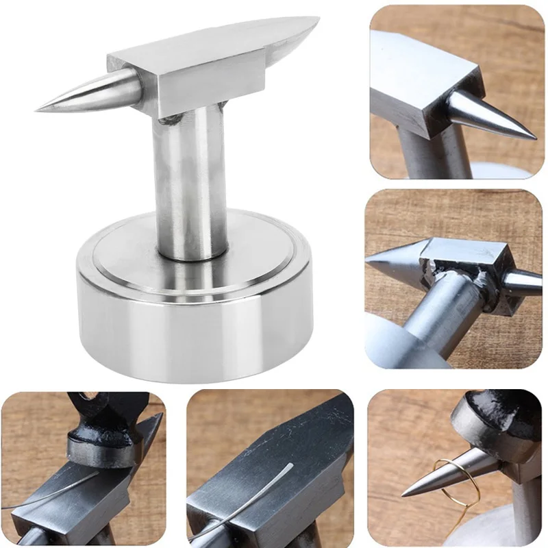 

Double Steel Horn Anvil with Wide Base Metalsmith Blacksmith Jewelry Processing