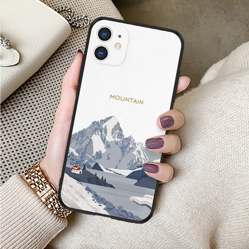 Чехол-накладка для iPhone 12 Pro max 11 с текстурой кожи защитой от падения 12PM креплением