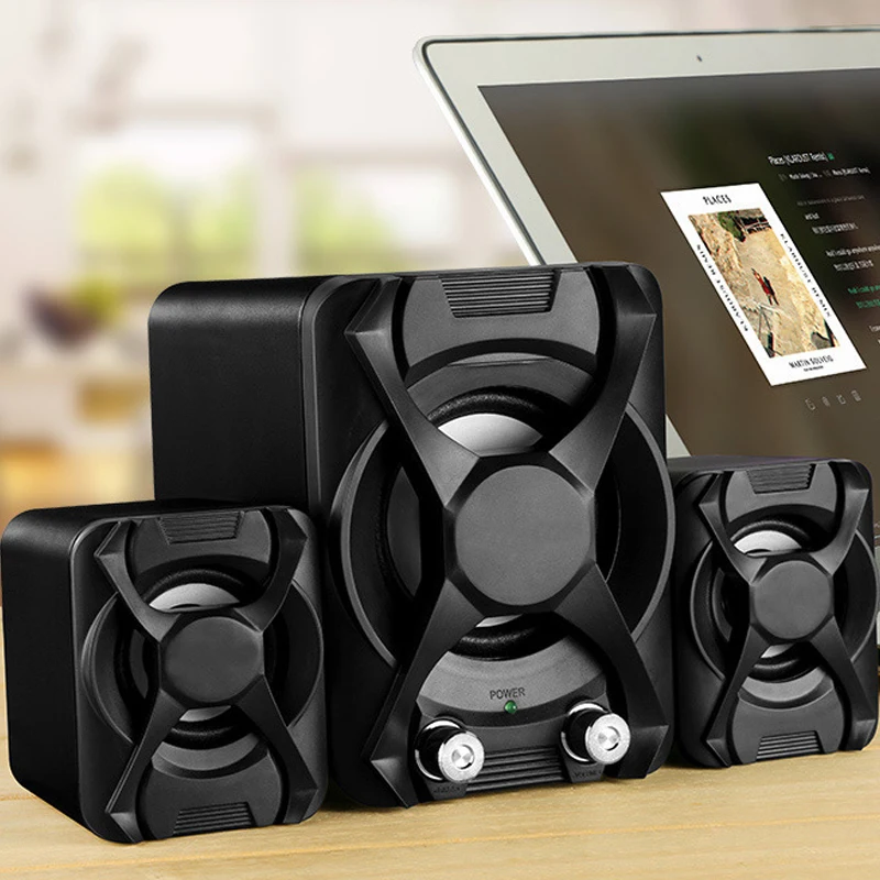 Black Динамик ноутбука с двухчастотным каналом и интерфейсом питания USB для настольного ПК/ноутбука/мобильного телефона - Цвет: Black