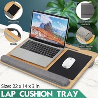 bamboo portable laptop desk for bed laptop tray wrist rest cushion mouse pad support computer desks for home office outdoor