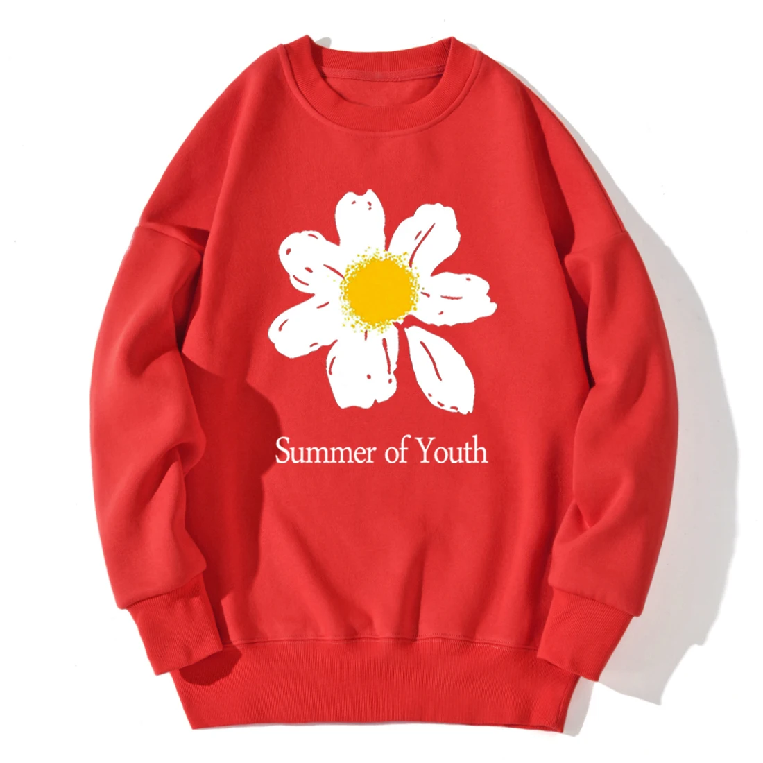 

Толстовка мужская с принтом ромашки, модный Повседневный пуловер в стиле хип-хоп, с круглым вырезом, в стиле ретро, лето