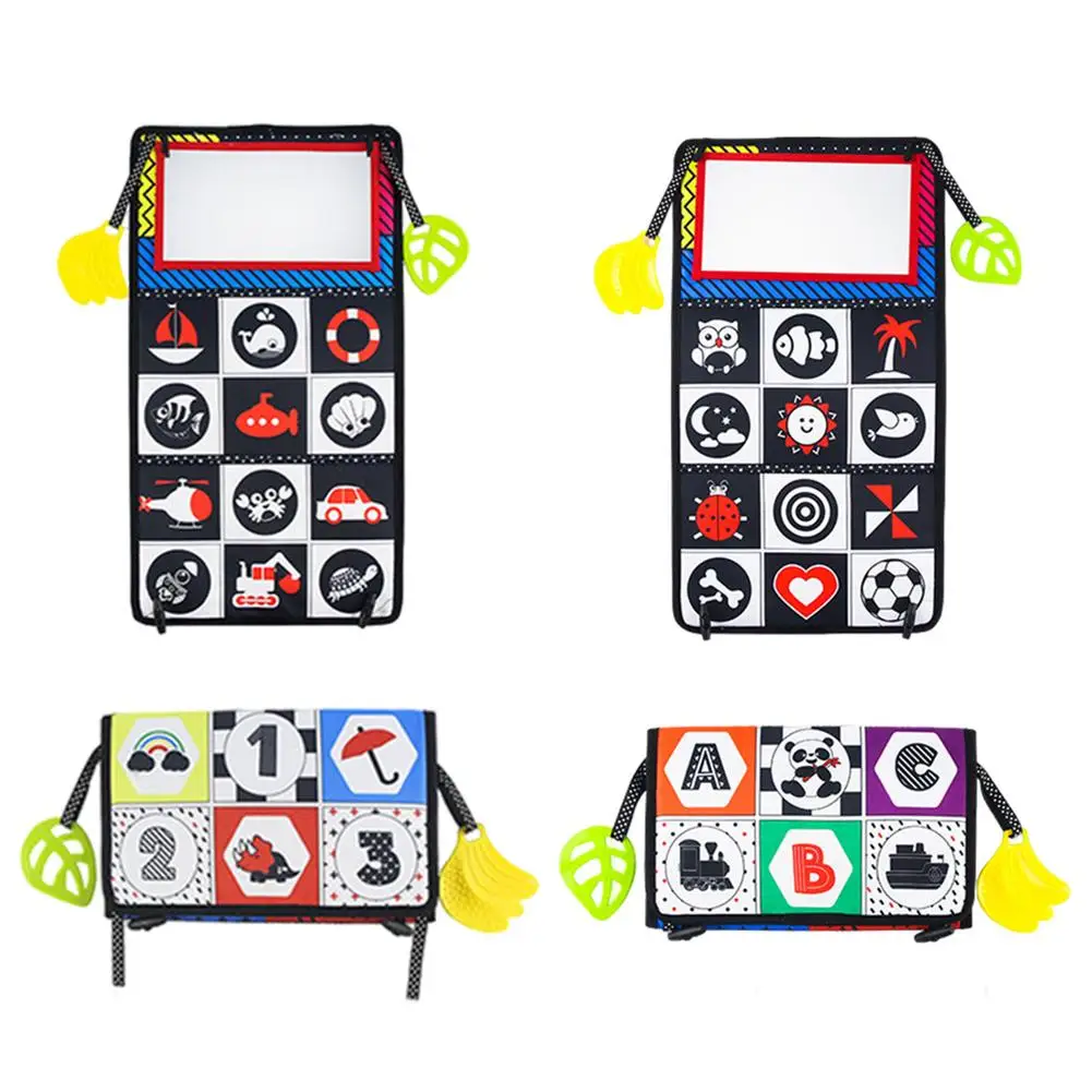 

Tummy Time Toys Baby Mirror Brain Developmental Baby Toys For Babies 0-6 Months High Contrast Black And White Baby Toys Great Gi