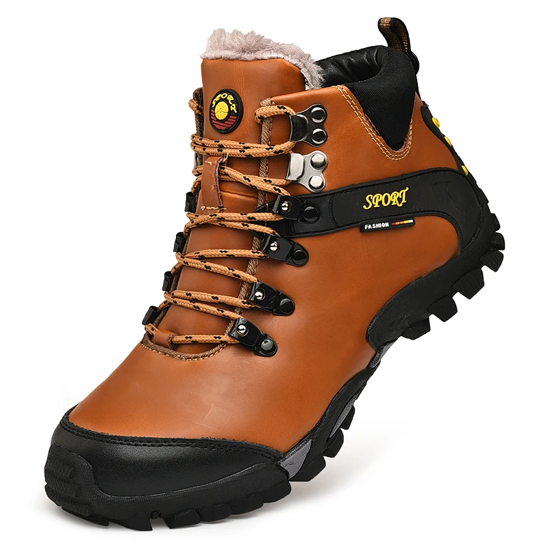 Осенняя обувь для походов из натуральной кожи Мужская зимняя Уличная отдыха