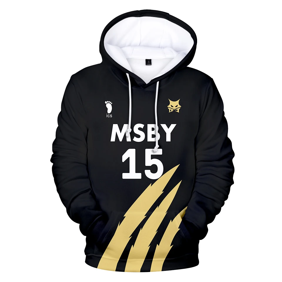 

Japanese Anime Oya Oya Oya Haikyuu Hoodie Men's Spring and Autumn Shoyo Hinata 3D Sweatshirt Harajuku Street Casual MSBY Jacket