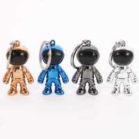 three dimensional astronaut robotic keychain colorful waistband key ring chain link accessories luggage pendant