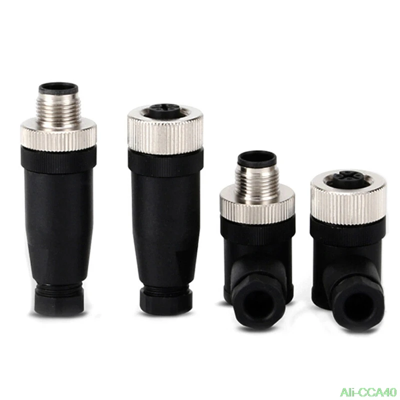 

PG7 Sensor Connector IP67 3 4 5 Pin Male/Female Connector Waterproof Plug Screw Straight/Right Angle M12 Plug