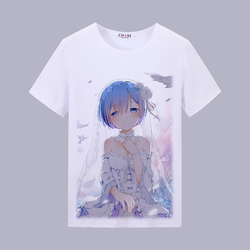 Летняя футболка с принтом &quotRe:Life In A Different World From Zero&quot Футболка японским аниме Рем