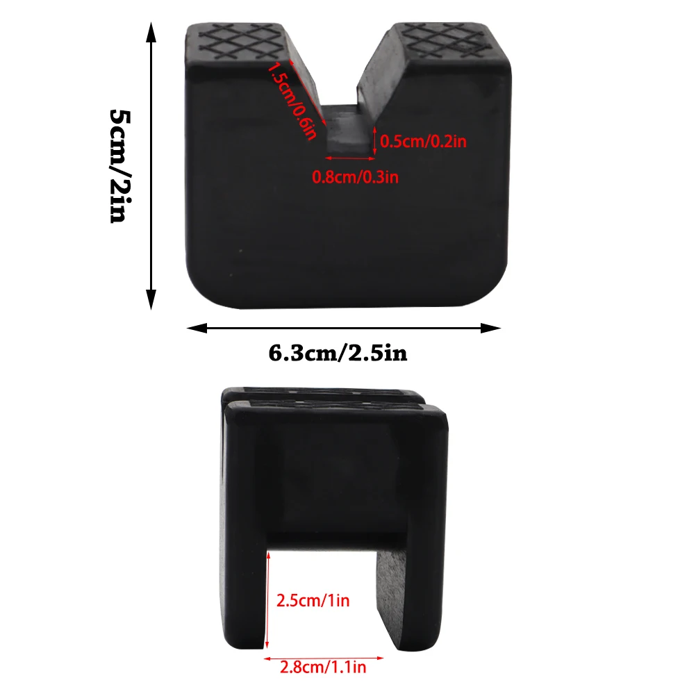 4X Jack Stand Pad Adapter Point W/ Storage Case Box Slotted Frame Rail Guard Portable Support Floor Non-slip Chassis Protector |