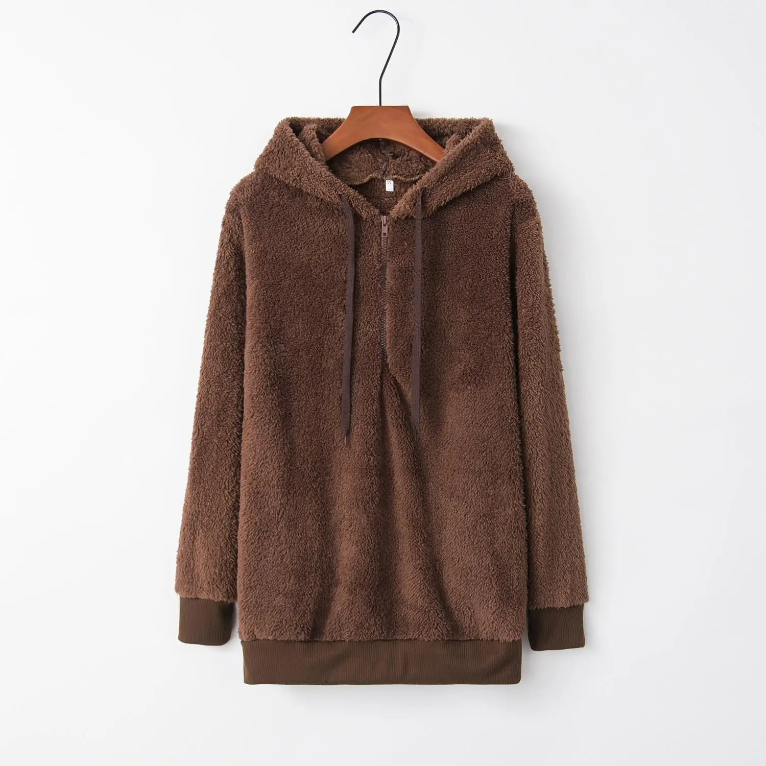 

Oversized Women's Hoodie Oversized Solid Color Sweatshirt Loose Fleece Loose Plush Jacket Winter Women's Hooded Sweatshirt