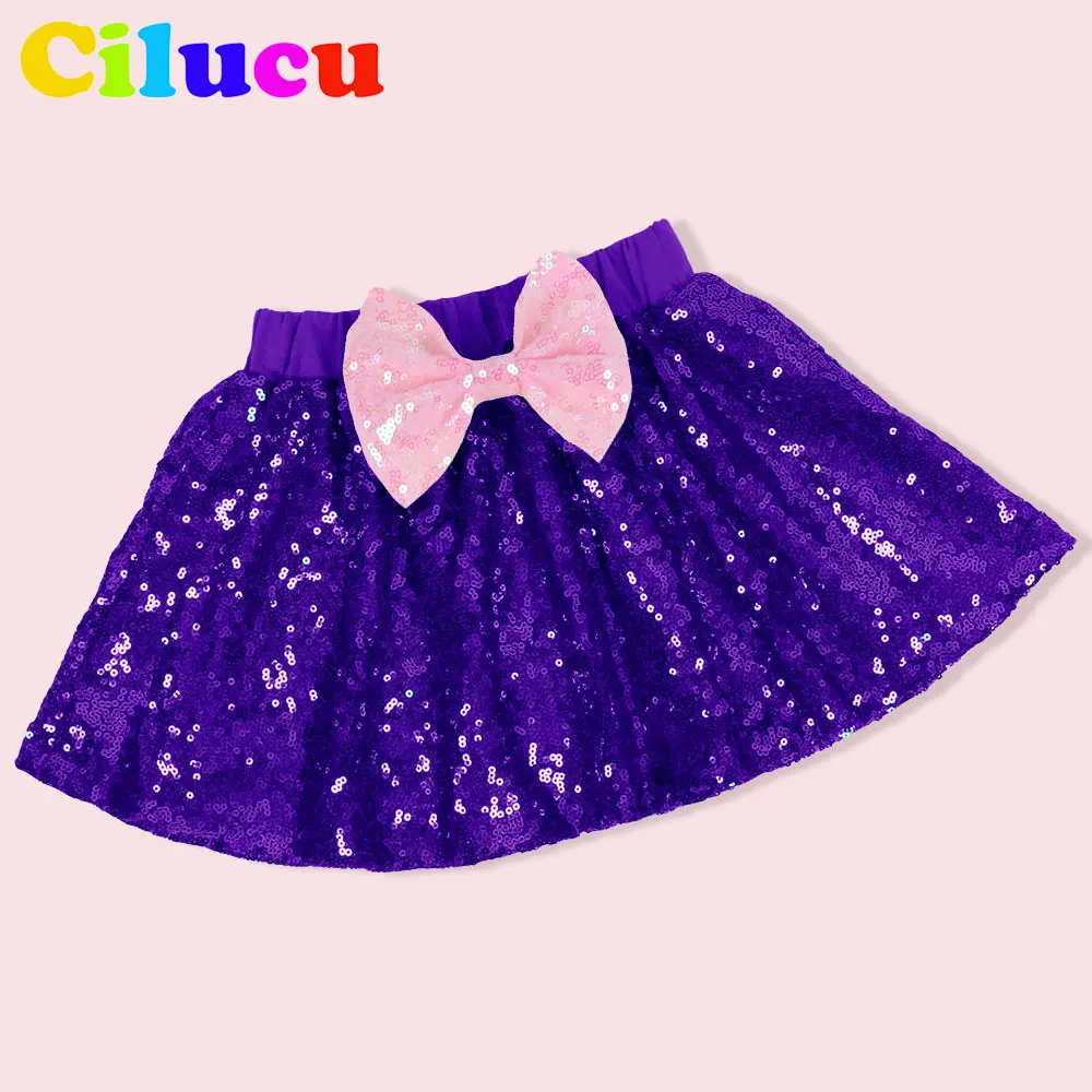 Вечерние блестящие мини юбки для девочек на день рождения детские танцевальные
