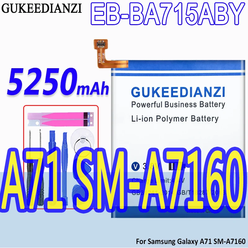 GUKEEDIANZI аккумулятор с высокой емкостью EB-BA715ABY 5250 мАч для Samsung Galaxy A71 SM-A7160