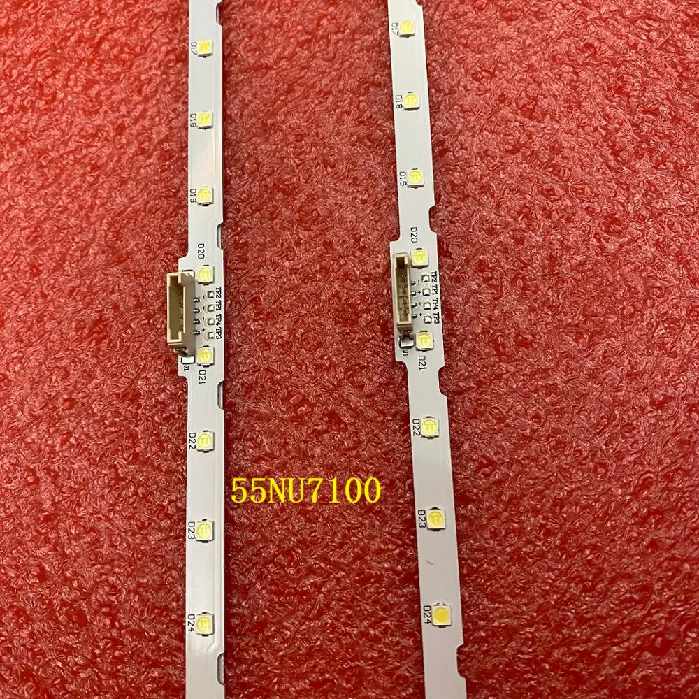 Светодиодная лента (2) для Samsung UE55NU7379 UE55RU7179 UN55NU7100F UN55NU7100 UE55NU6035 UE55NU7372U UE55NU7105K UN55NU7300