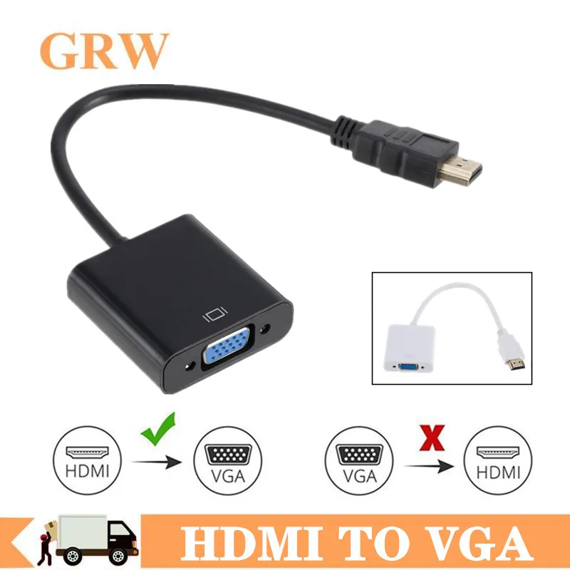 HDMI Male To VGA Female Converter to Cable Digital Analog HD 1080P For PC Laptop Tablet TO Adapter | Электроника