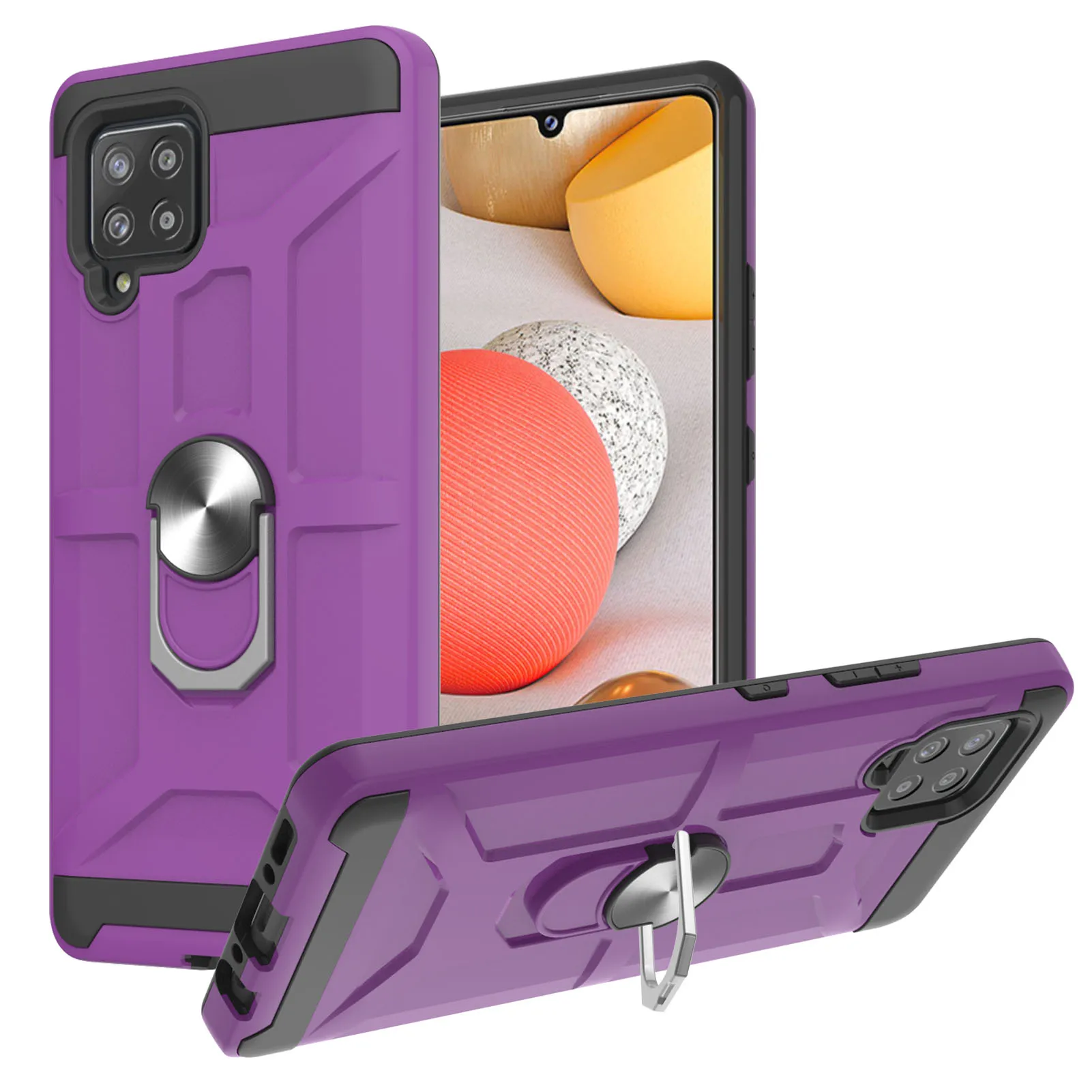 

Casteel For Samsung Galaxy A42 5G Case Shockproof Anti-scratch Galaxy A12 5G Cases With Magnetic Ring Holder