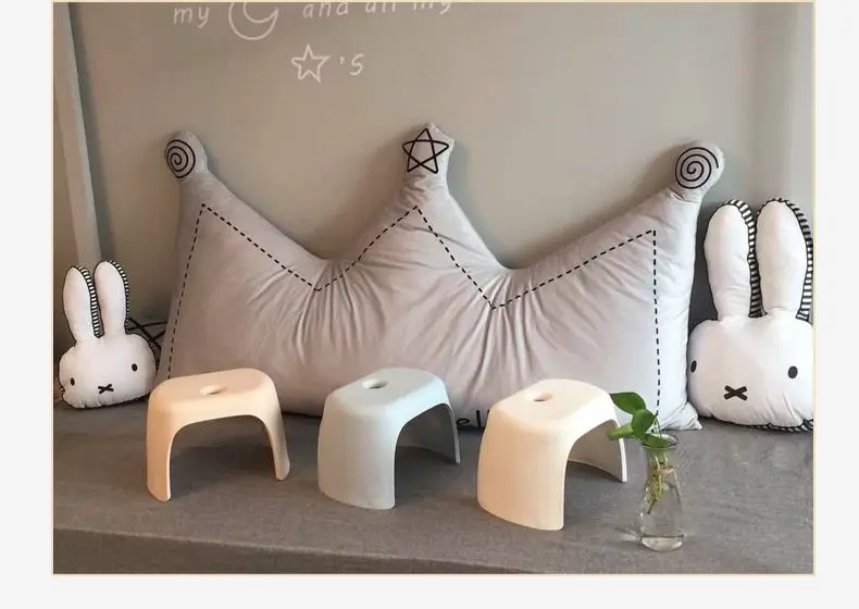 Утолщенный табурет Простой низкий детский домашний пластиковый скамейка