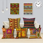 Наволочка в африканском стиле с этническим геометрическим узором, декоративная наволочка, льняная наволочка для дивана, домашний декор