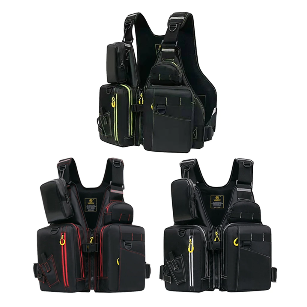 Многокарманный спасательный жилет для рыбалки Регулируемый