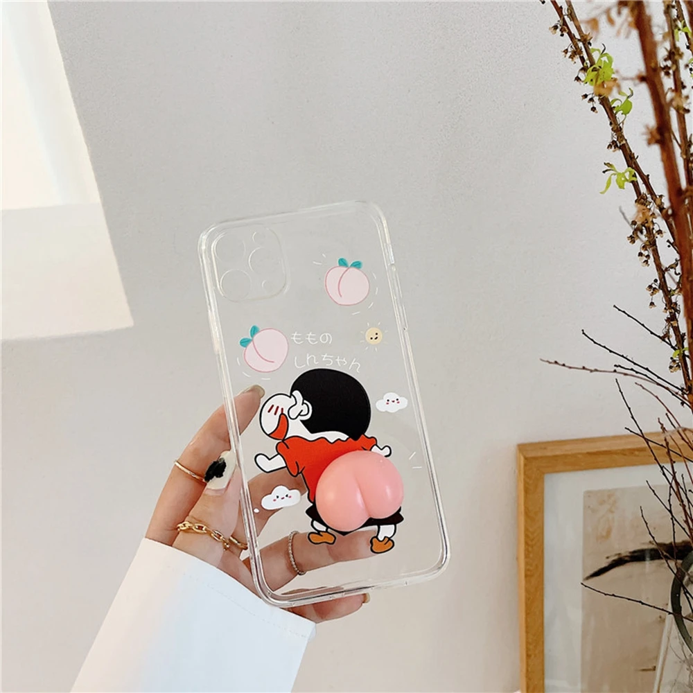new 3d funny soft liquid silicone buttocks phone case for iphone 11 12 mini pro xr xs max x 8 7 plus se cartoon butt relax cover free global shipping