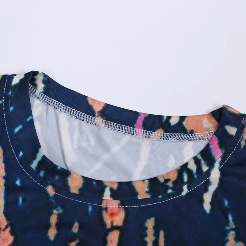 

Women's Summer Round Neck Short-Sleeve Tie-Dye Printed Short-Sleeve T-Shirt Top