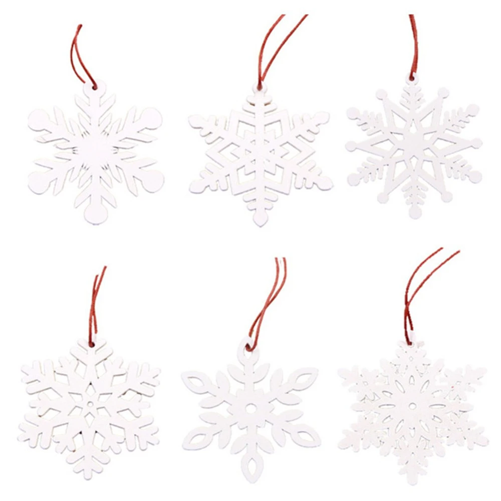 6 шт. DIY белые и красные снежинки Рождественская фотография украшения для