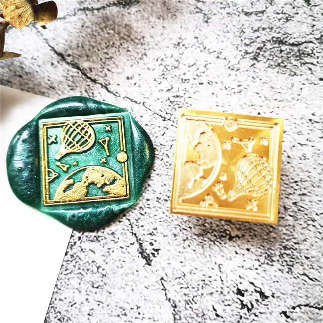 Романтический на воздушном шаре земли головка штемпеля из Фотофон в ретро стиле