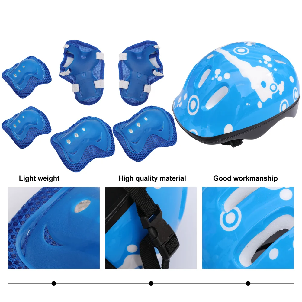 

1 set of Kids Outdoor Sports Protective Gear Safety Pads Head Wrist Protector
