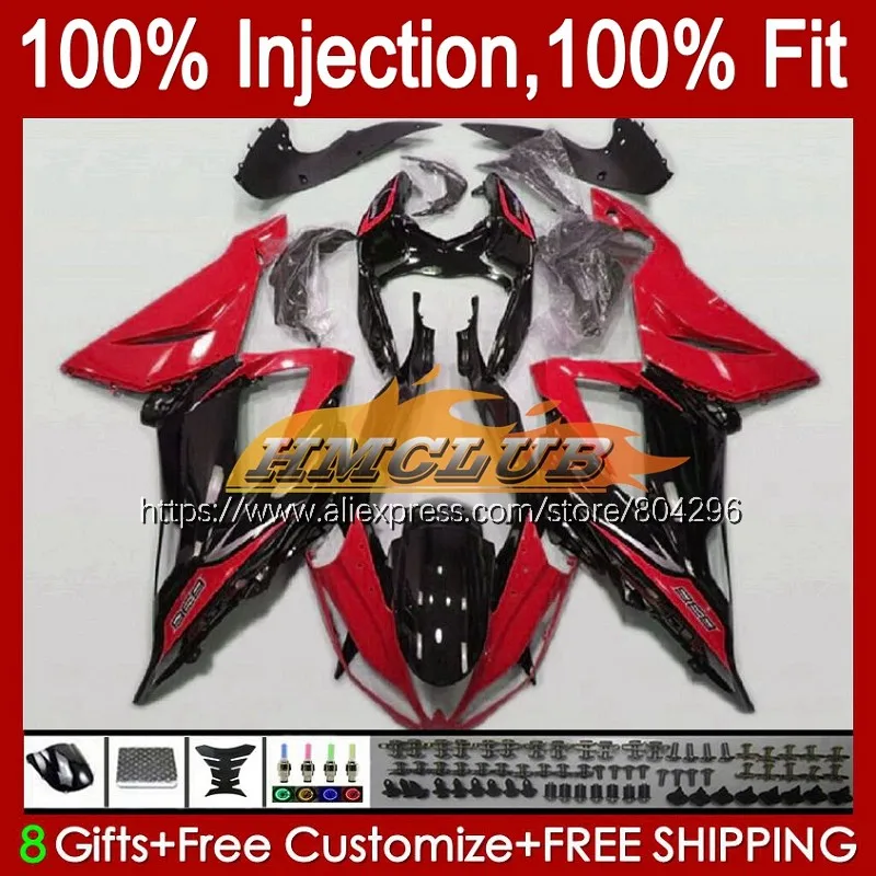 

Инъекция для KAWASAKI NINJA ZX636 ZX6R красный черный 13 14 15 16 17 18 78No.111 ZX 6R ZX-6R 2013 2014 2015 2016 2017 2018 обтекатель