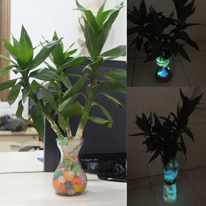 

100Pcs Home Decoration Luminous Pebbles Stones Glow In The Dark Garden Ornament For Walkway Fish Tank Decoration De Jardin