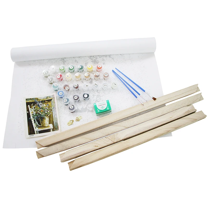 Краска для создания бабочки DIY по номерам без рамки Масляная на холсте птица