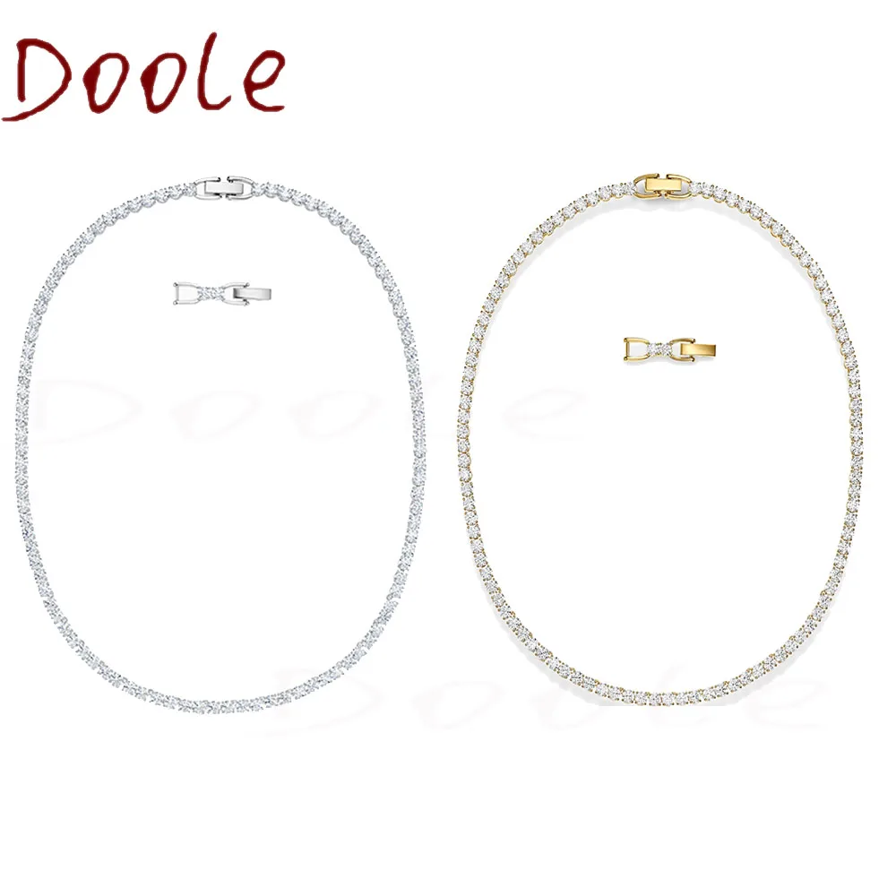 

SWA Fashion Jewelry Original Exquisite Luxury Tennis Luxury Multicolor Gold Necklace Accessories for Romantic Party Gifts