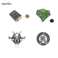 fashion vintage cthulhu badge brooches necronomicon the call of cthulhu badge lapel pins bag cloth fans gift cosplay jewelry