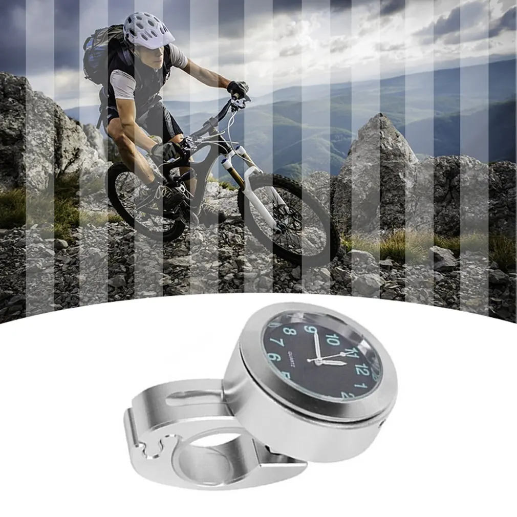 

Stainless Steel Motorcycle Handlebar Watch Waterproof Shockproof Bike Hand Grip Bar Mount Dial Clock For Scooter Bicycle Motor
