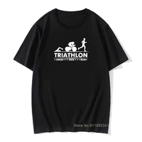 men vintage t shirt triathlon swim bike run athlete sport tshirt men tops tees harajuku oversized cotton mens t shirt