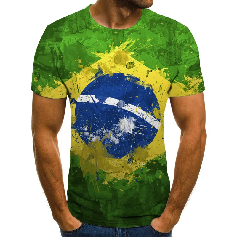 

3D round neck flag printed short-sleeved casual British flag for men and women 3DT shirt fashion street dance top T-shirt