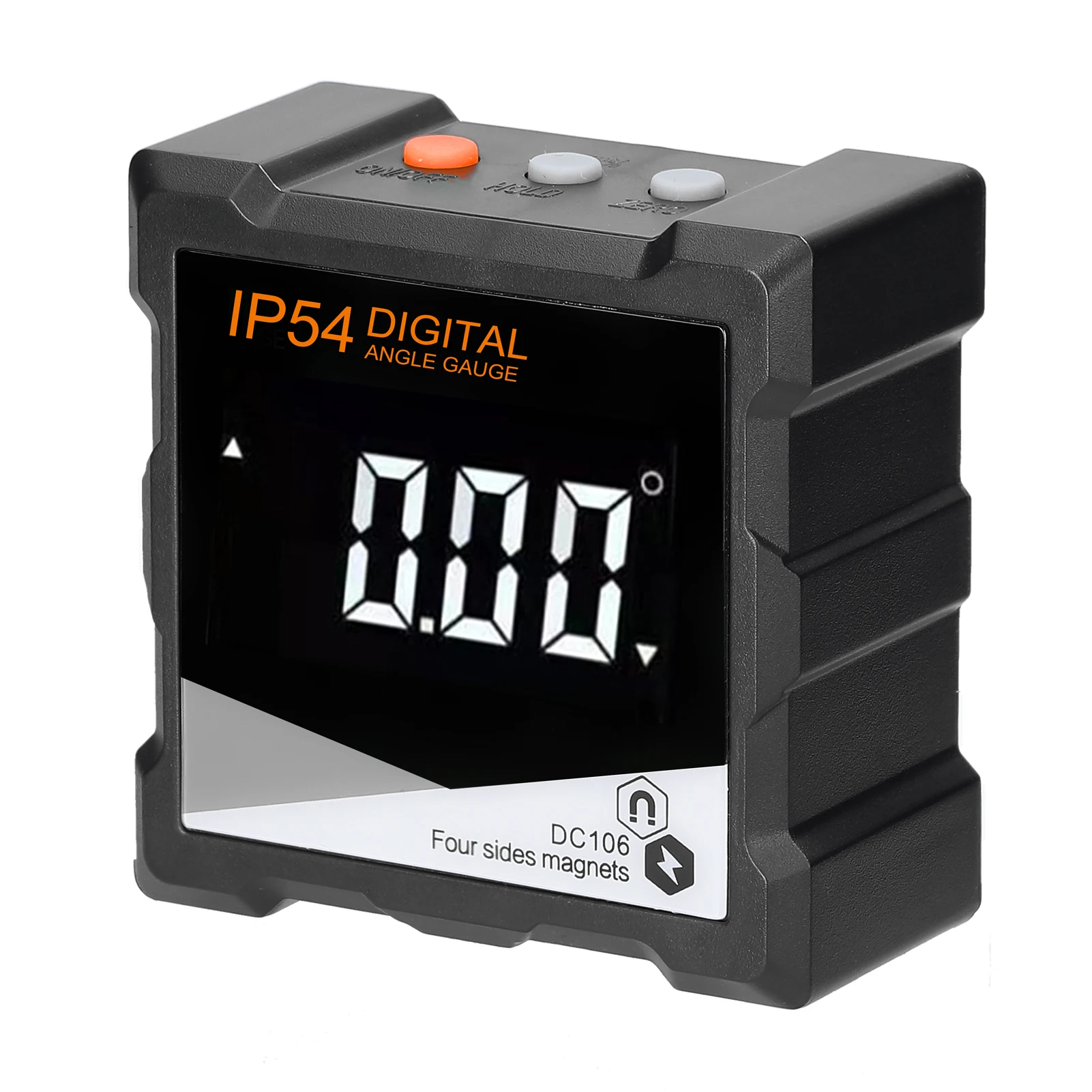 

4*90 ° IP54 Портативный Цифровой Инклинометр с ЖК-дисплеем 360 ° цифровой уровень наклона четырехсторонний Магнитный транспортир Функция удержа...