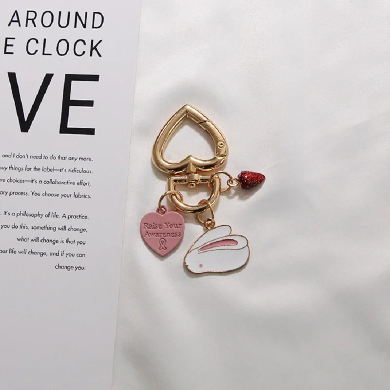 

Cute Little White Rabbit Keychain Lovely Catpad Key ChainsGirls Favorite DelicacyAirpods Pendant Gifts