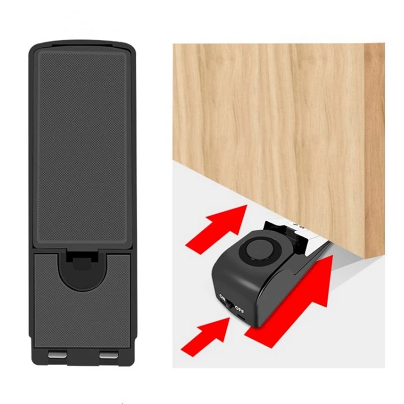 Wireless 125DB Door Stop Lock Vibration Sensor Hotel Alarm System Security Anti-theft | Безопасность и защита