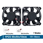 1 шт. Gdstime DC 12 В 2Pin 50*50*10 мм 5010 мини-вентилятор охлаждения 5 см 50 мм 50x10 мм бесщеточный компьютер чехол для 3D-принтера осевой вентилятор