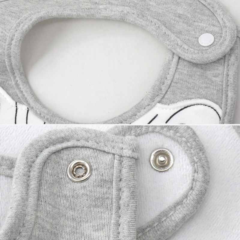 Хлопчатобумажных нагрудников для малышей Большой 3 слоя из водонепроницаемого