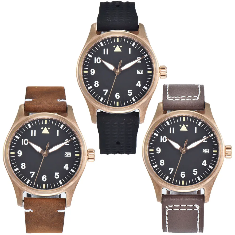 Мужские часы для дайвинга с черным циферблатом и сапфировым стеклом 39 мм - купить