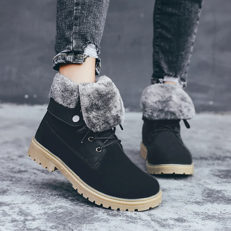 Fujin/высококачественные зимние сапоги Женские модные плюшевые теплые длинные