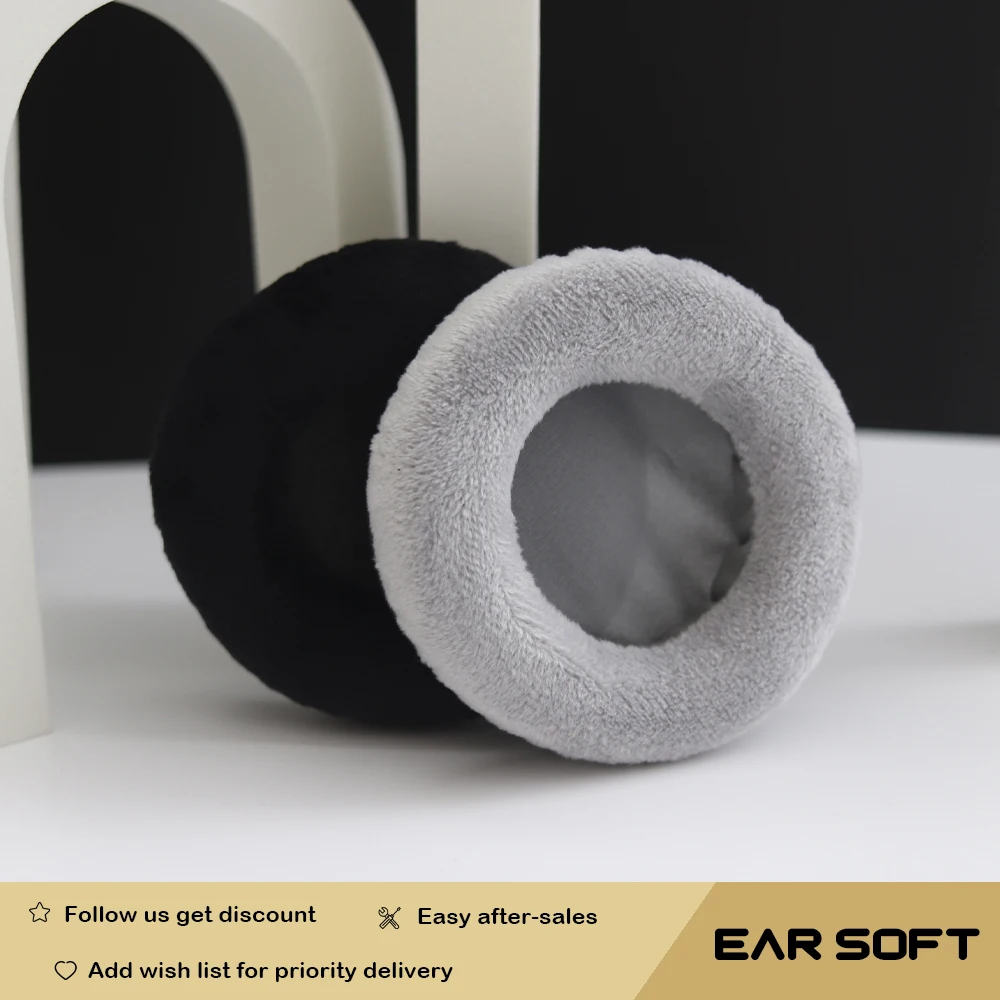 Enlarge Earsoft Replacement Cushions for Monoprice Modern Retro Headphones Cushion Velvet Ear Pads Headset Cover Earmuff Sleeve