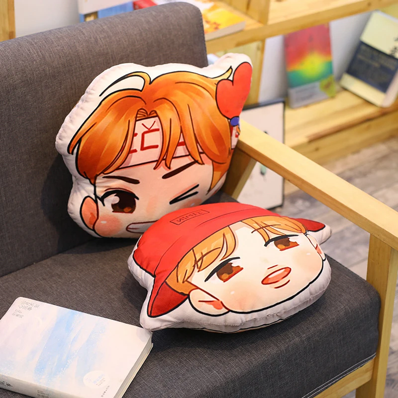 1 шт. подушка в виде звезды из мультфильма KPOP RM JIN SUGA J HOPE JIMIN V JUNGKOOK мягкие плюшевые