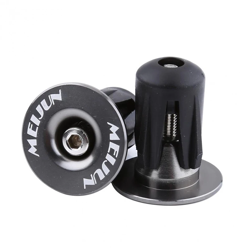 Titanium MEIJUN, 1 пара, велосипедная ручка, Торцевая крышка, алюминиевый сплав, MTB, руль, ручки, заглушки, крышка s для рулевой аксессуар для велосипеда - Цвет: Titanium