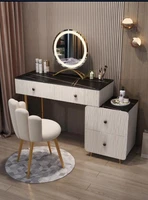 nordic light luxury rock board dresser storage cabinet modern simple makeup table creative net red bedroom