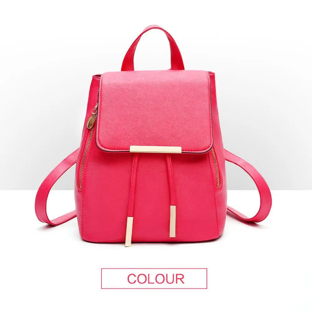 Женский рюкзак с мягким лицом модный кожаный в стиле ретро для колледжа простой