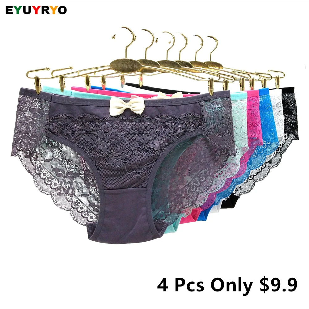 

Lace Underwear Women Cotton Briefs Girls Transparent Panties Ladies Sexy Panties Mesh Floral Lingerie Female Seamless Knickers