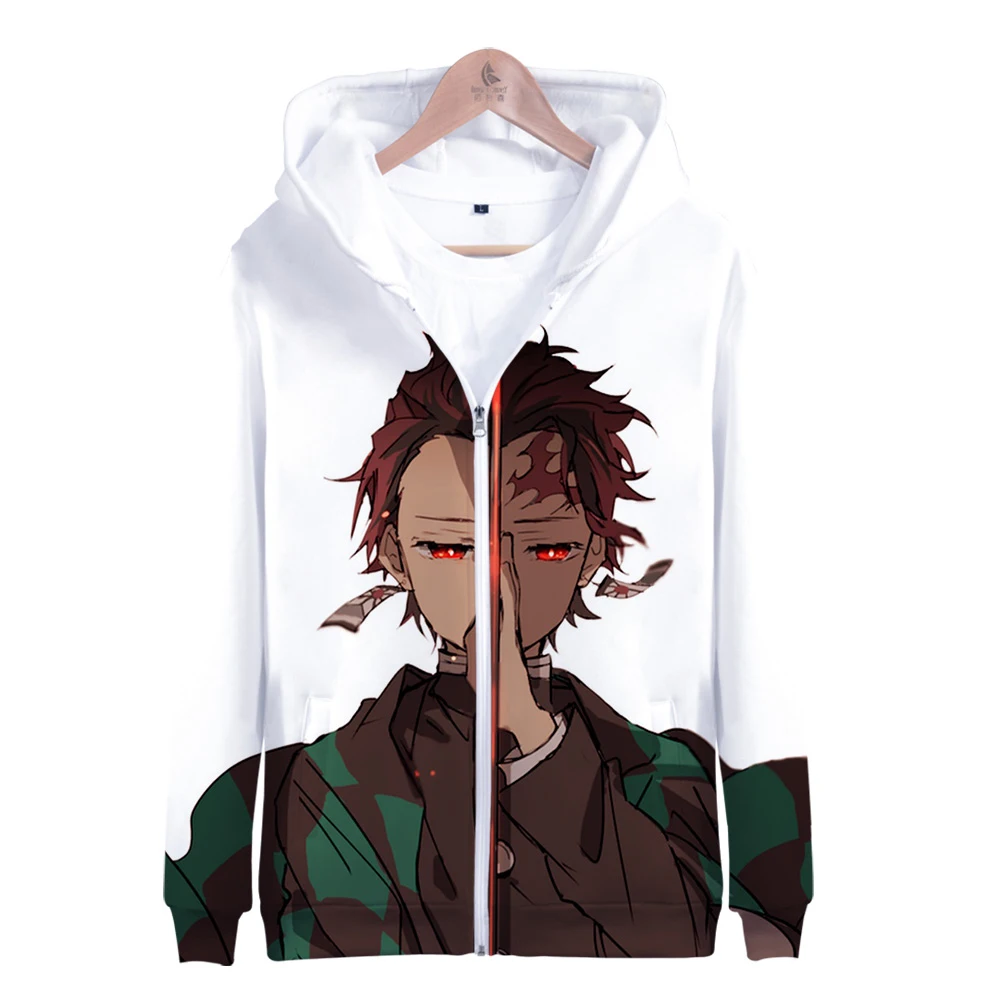 

Hot Sale Demon Slayer Anime Unsiex Sweatshirt Hoodies Men/Women 3D Cartoon Pattern Hoodie Streetwear Tracksuit Zipper Outwear