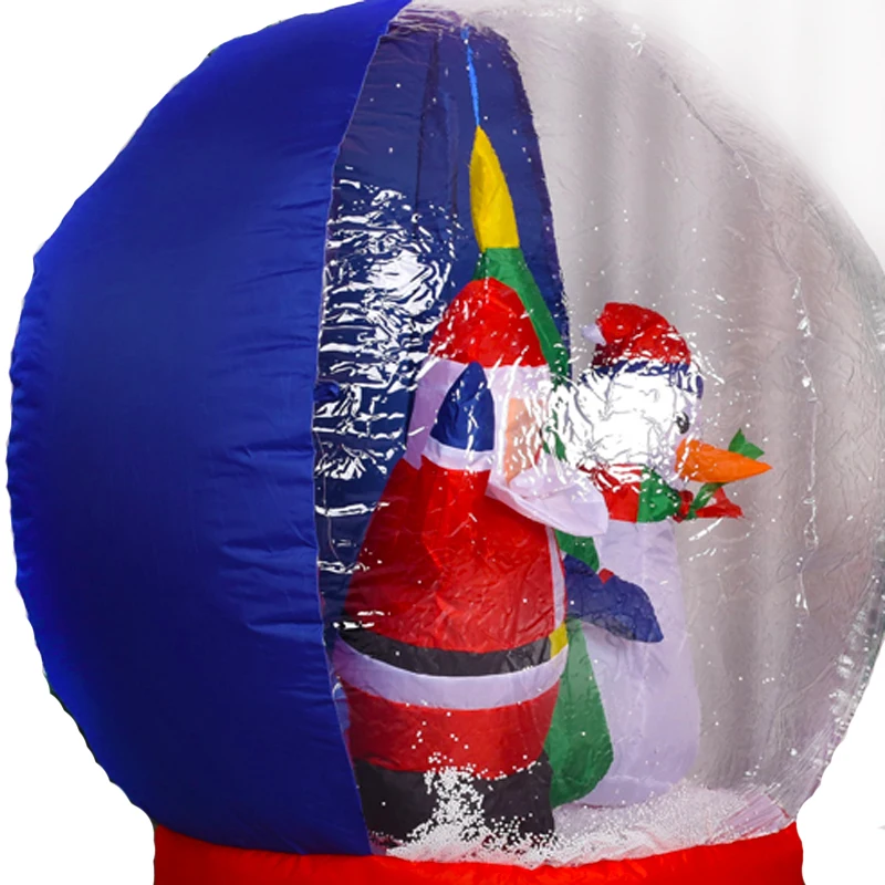 Гигантский надувной снежный шар с Санта-Клаусом прозрачный Рождественский